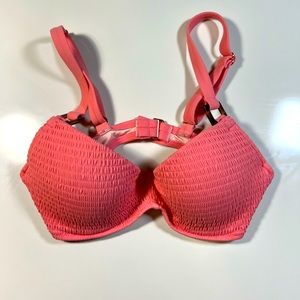 Shade&Shore Coral Bikini Top, Size 32B, Super Cute!